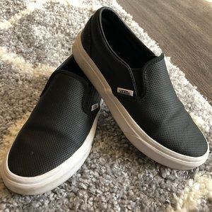 Black perforated vans